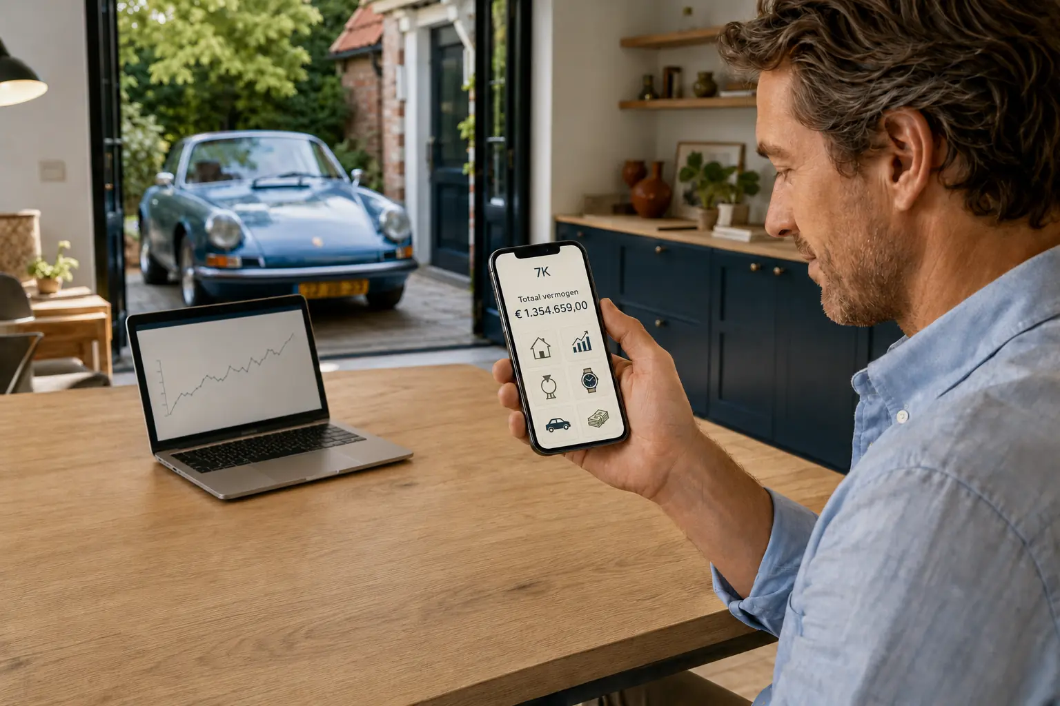 Persoonlijk totaalvermogen bekijken in de 7K-app